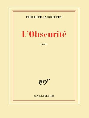 cover image of L'Obscurité